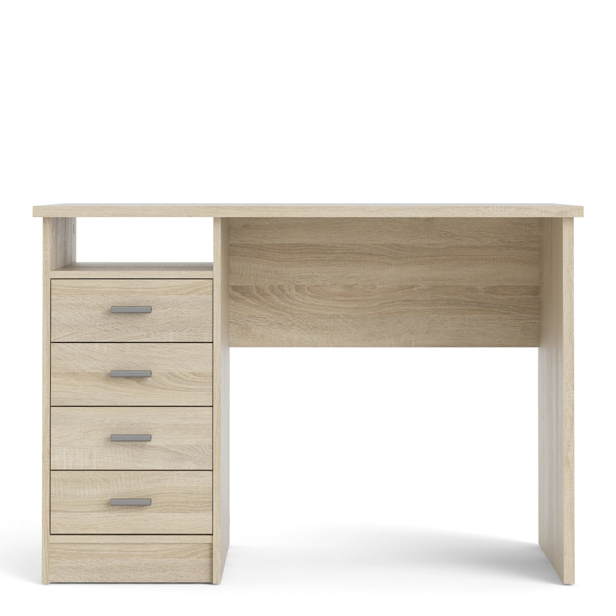 Function Plus Desk Oak 4 Drawers