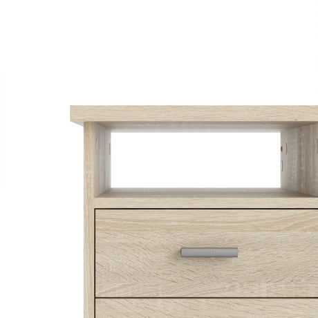 Function Plus Desk Oak 4 Drawers