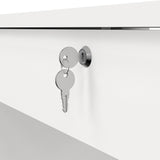 Function Plus Desk with 5 Drawers in White