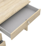 Function Plus Desk with 5 Drawers in Oak