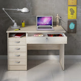 Function Plus Desk with 5 Drawers in Oak