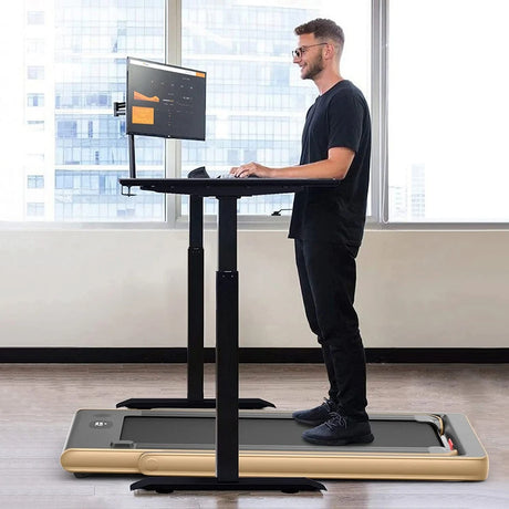 Folding Treadmill Electric 1-12KM/H with Bluetooth-Golden