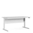 Prima Desk 150cm in White with Height Adjustable Electric Legs (White)