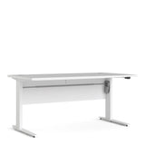 Prima Desk 150cm in White with Height Adjustable Electric Legs (White)