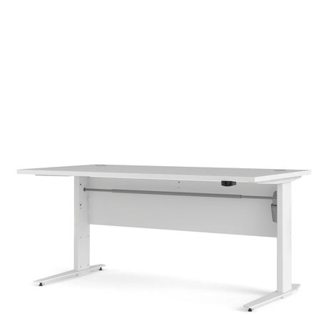 Prima Desk 150cm in White with Height Adjustable Electric Legs (White)