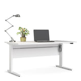 Prima Desk 150cm in White with Height Adjustable Electric Legs (White)