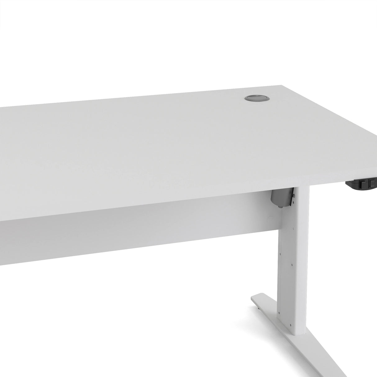 Prima Desk 150cm in White with Height Adjustable Electric Legs (White)
