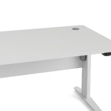 Prima Desk 150cm in White with Height Adjustable Electric Legs (White)