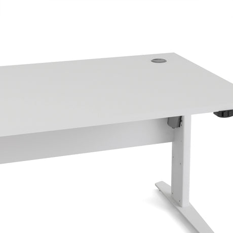 Prima Desk 150cm in White with Height Adjustable Electric Legs (White)