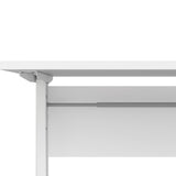 Prima Desk 150cm in White with Height Adjustable Electric Legs (White)