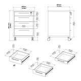 Prima Mobile Cabinet in White
