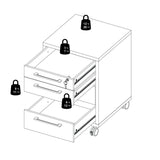 Prima Mobile Cabinet in White