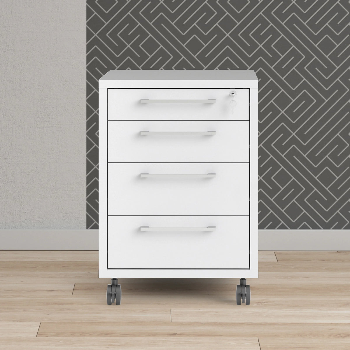 Prima Mobile Cabinet in White