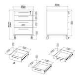 Prima Mobile Cabinet in Oak