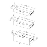 Prima Bookcase with Drawers and File Storage in White
