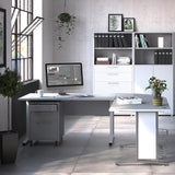 Prima Bookcase with Drawers and File Storage in White
