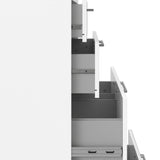 Prima Bookcase with Drawers and File Storage in White