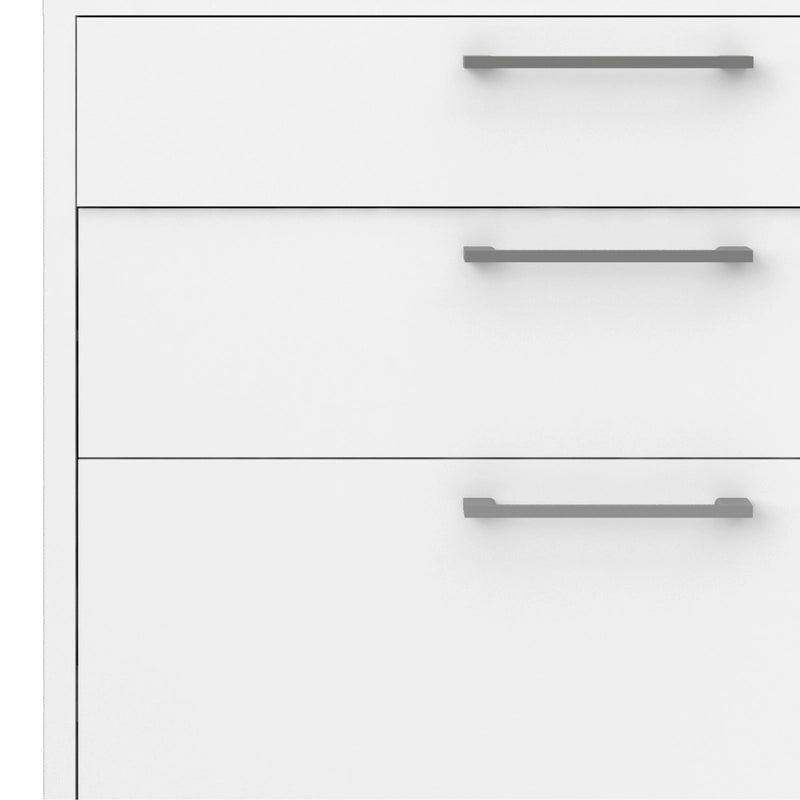 Prima Bookcase 2 Shelves with 2 Drawers 2 File Drawers in White