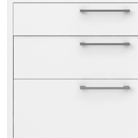 Prima Bookcase 2 Shelves with 2 Drawers 2 File Drawers in White