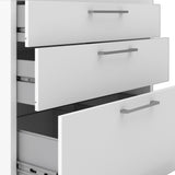 Prima Bookcase 2 Shelves 2 Drawers 2 File Drawers in White