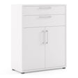 Prima Bookcase with Drawers and Doors in White