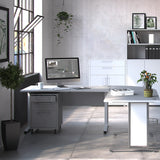 Prima Bookcase with Drawers and Doors in White