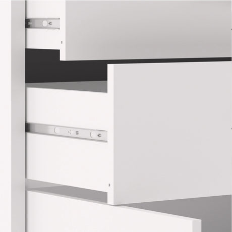 Prima Bookcase with Drawers and Doors in White