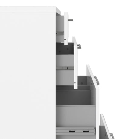 Prima Office Storage with 2 Drawers and 2 File Drawers in White