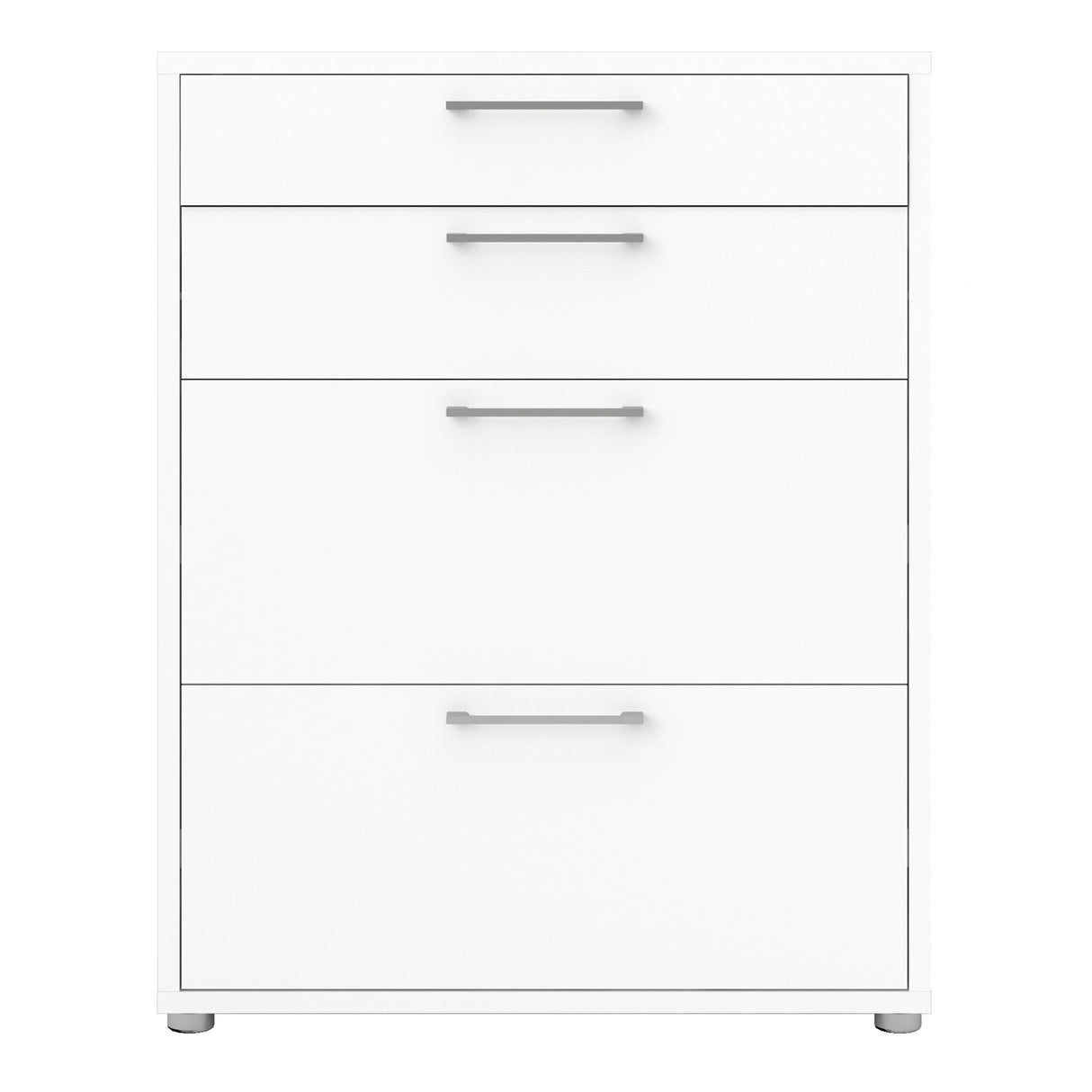 Prima Office Storage with 2 Drawers and 2 File Drawers in White
