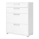 Prima Office Storage with 2 Drawers and 2 File Drawers in White