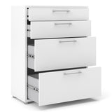 Prima Office Storage with 2 Drawers and 2 File Drawers in White