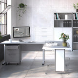 Prima Office Storage with 2 Drawers and 2 File Drawers in White