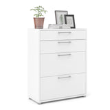 Prima Office Storage with 2 Drawers and 2 File Drawers in White