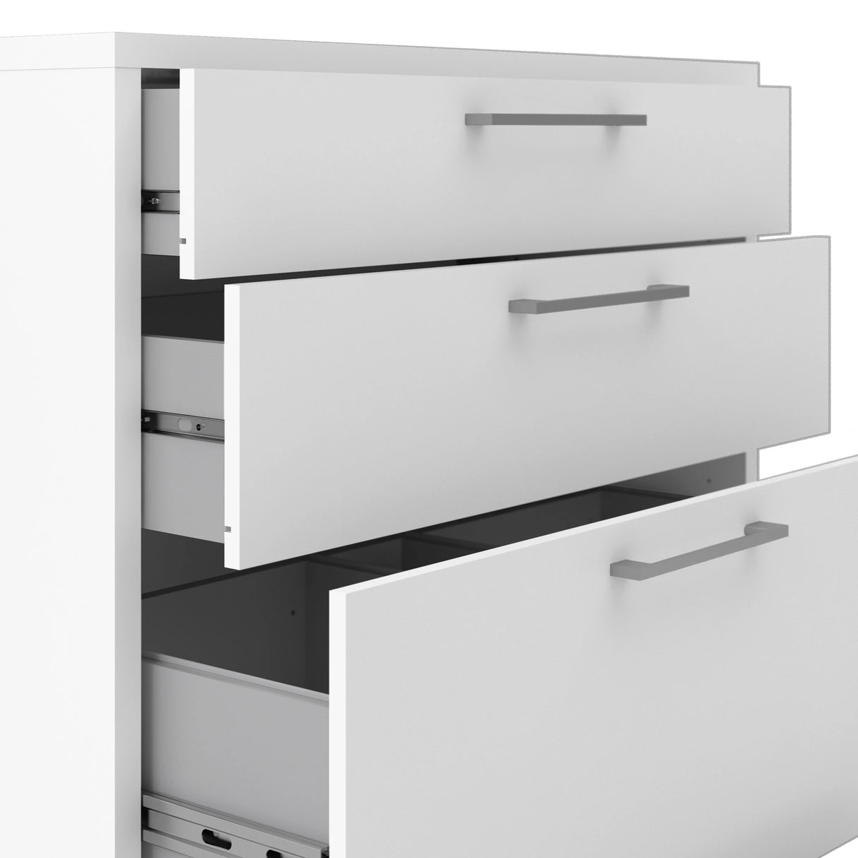 Prima Office Storage with 2 Drawers and 2 File Drawers in White