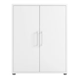 Prima Bookcase with 2 Shelves and 2 Doors in White