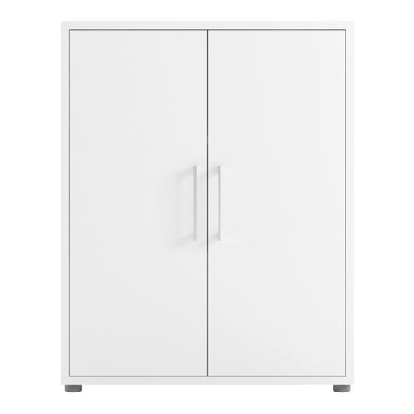 Prima Bookcase with 2 Shelves and 2 Doors in White