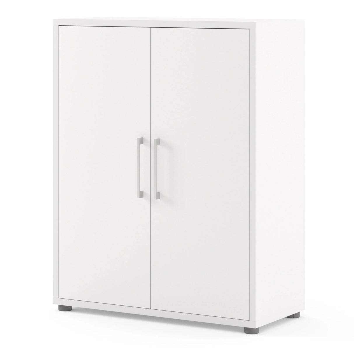 Prima Bookcase with 2 Shelves and 2 Doors in White