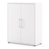Prima Bookcase with 2 Shelves and 2 Doors in White