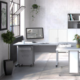 Prima Bookcase with 2 Shelves and 2 Doors in White