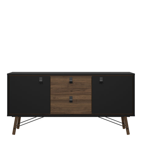 Ry Sideboard 2 doors + 2 drawers in Matt Black Walnut
