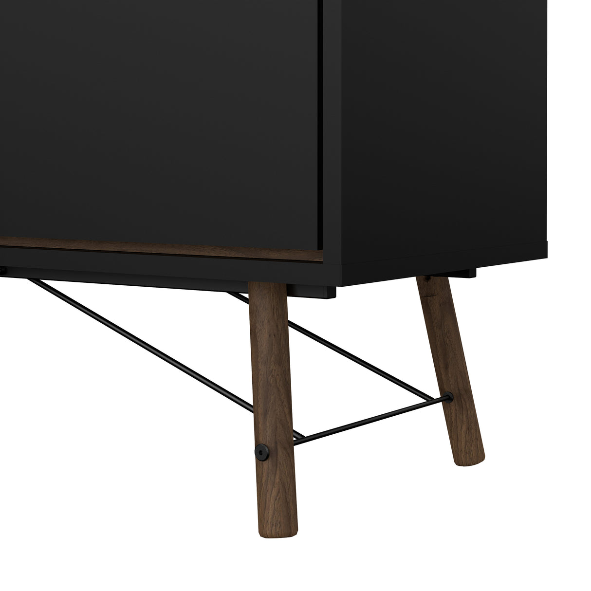 Ry Sideboard 2 doors + 2 drawers in Matt Black Walnut