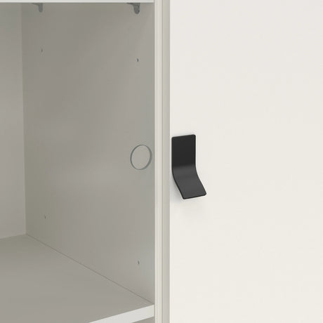 Ry China Cabinet with Glass Door and Drawer in Matt White