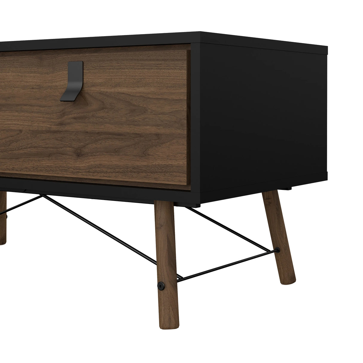 Ry Coffee Table with Drawer in Matt Black Walnut