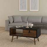 Ry Coffee Table with Drawer in Matt Black Walnut