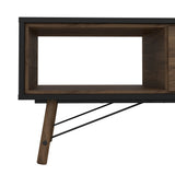 Ry Coffee Table with Drawer in Matt Black Walnut