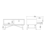 Ry Coffee table with 1 drawer in Matt Black Walnut