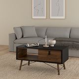 Ry Coffee table with 1 drawer in Matt Black Walnut