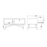 Ry Coffee Table with Drawer in Matt White
