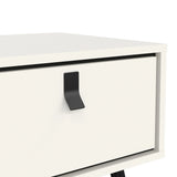 Ry Coffee Table with Drawer in Matt White