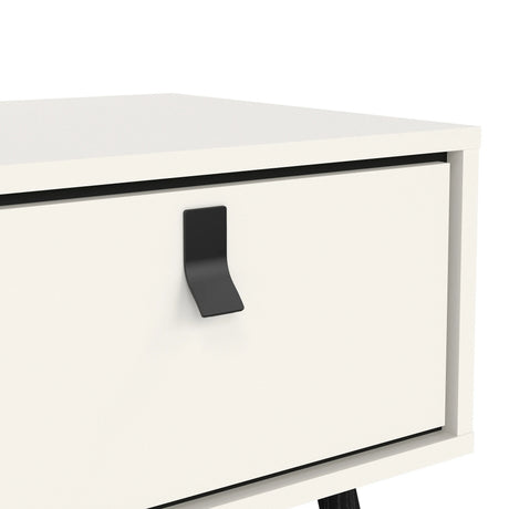 Ry Coffee Table with Drawer in Matt White